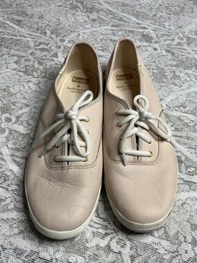 kate spade x Keds Blush Leather Lace-Up Sneakers Size 11